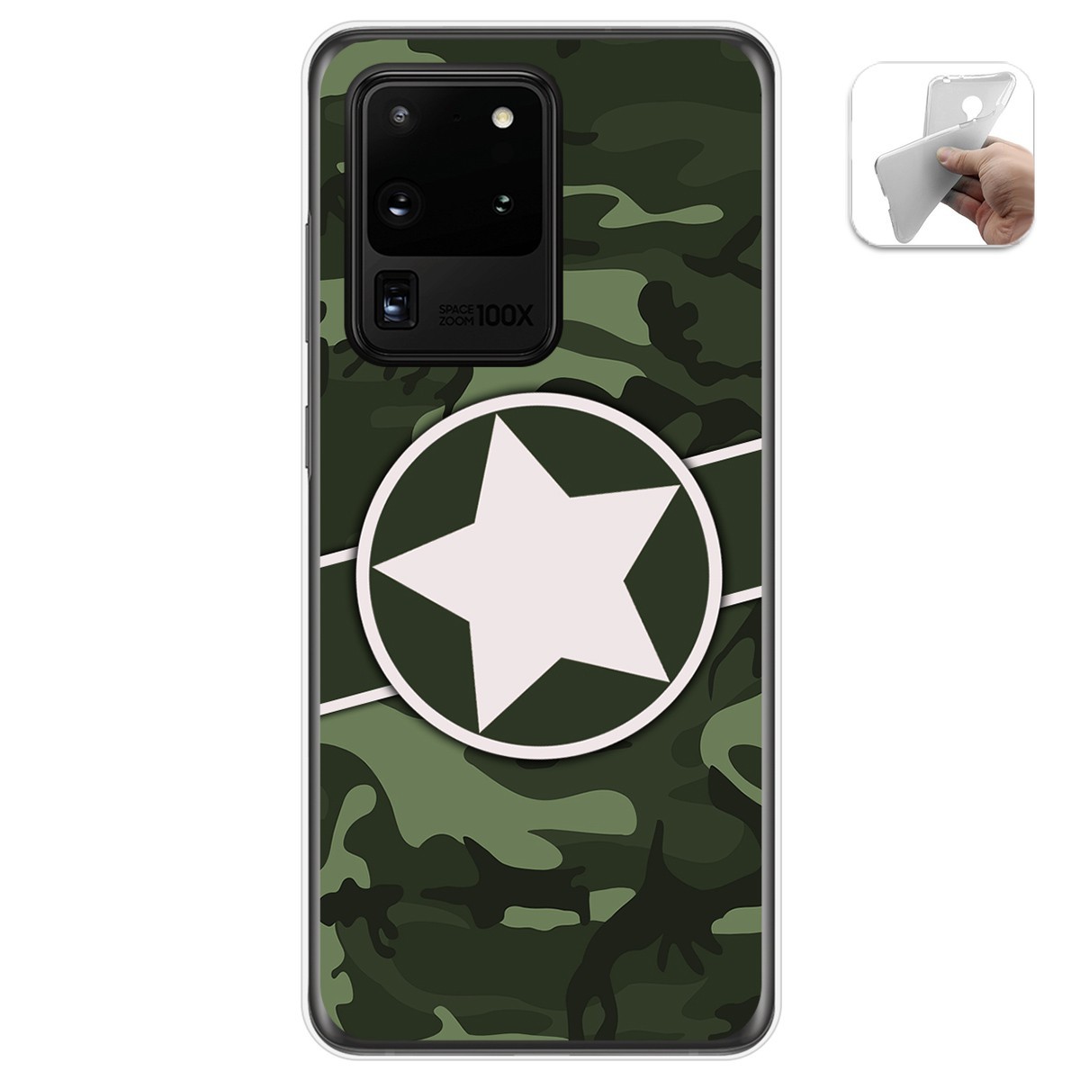 Funda Gel Tpu para Samsung Galaxy S20 Ultra diseño Camuflaje 01 Dibujos