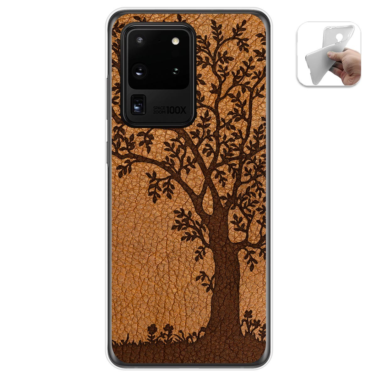 Funda Gel Tpu para Samsung Galaxy S20 Ultra diseño Cuero 03 Dibujos