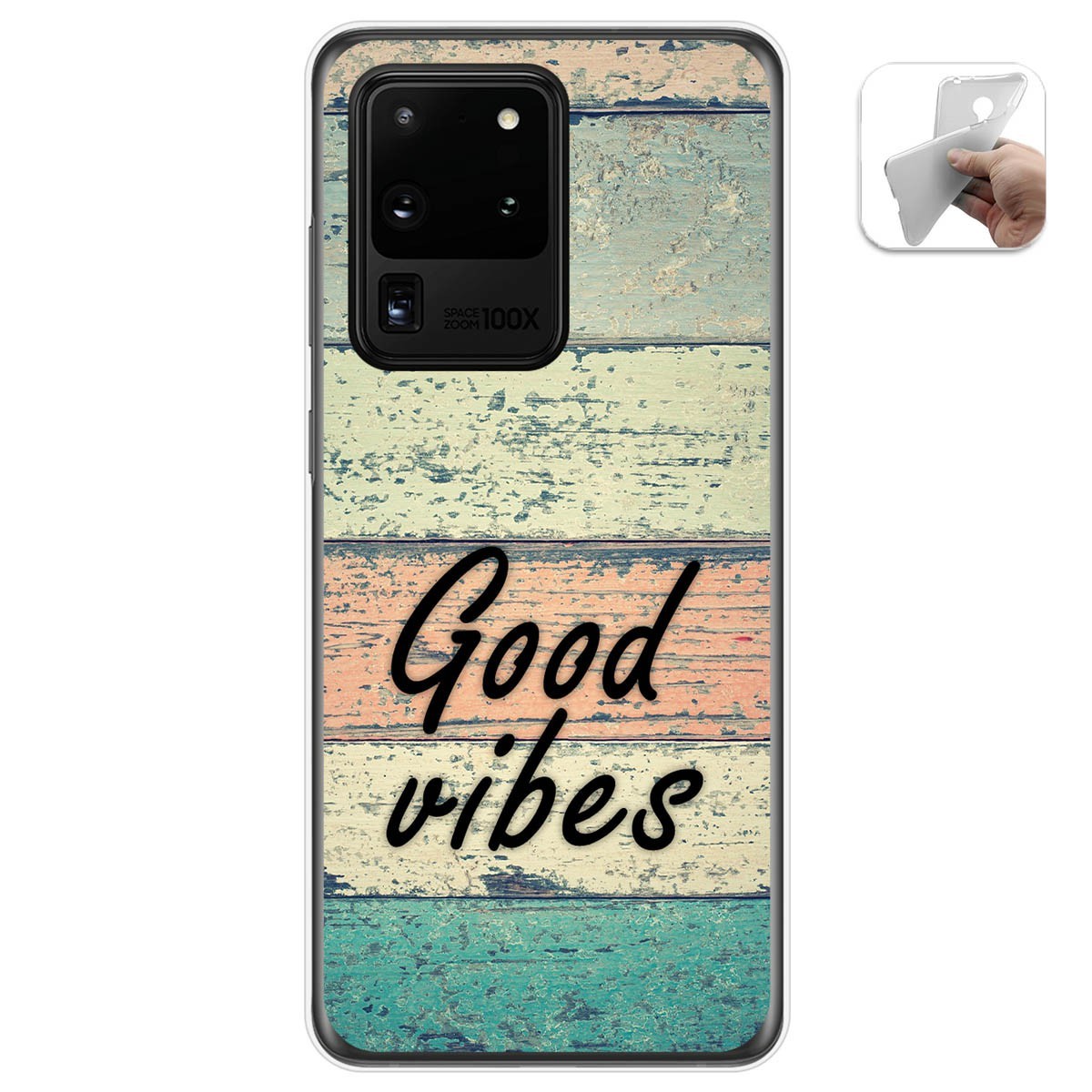 Funda Gel Tpu para Samsung Galaxy S20 Ultra diseño Madera 01 Dibujos