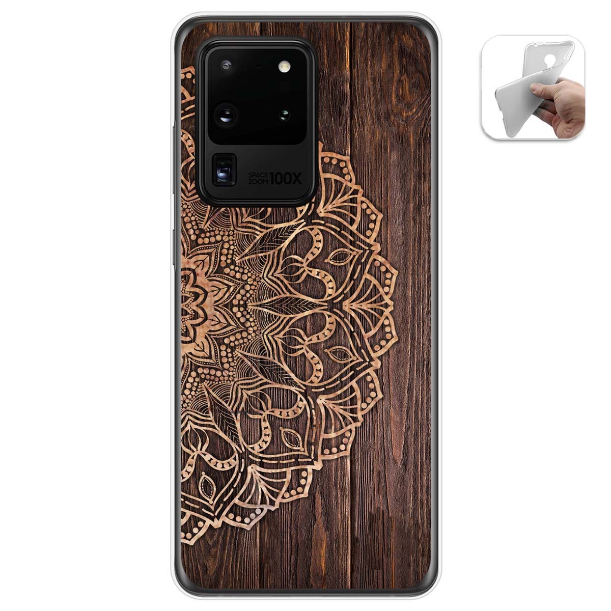 Funda Gel Tpu para Samsung Galaxy S20 Ultra diseño Madera 06 Dibujos