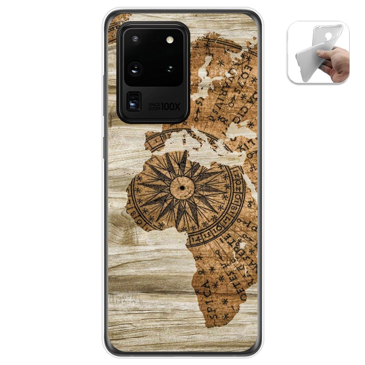 Funda Gel Tpu para Samsung Galaxy S20 Ultra diseño Madera 07 Dibujos