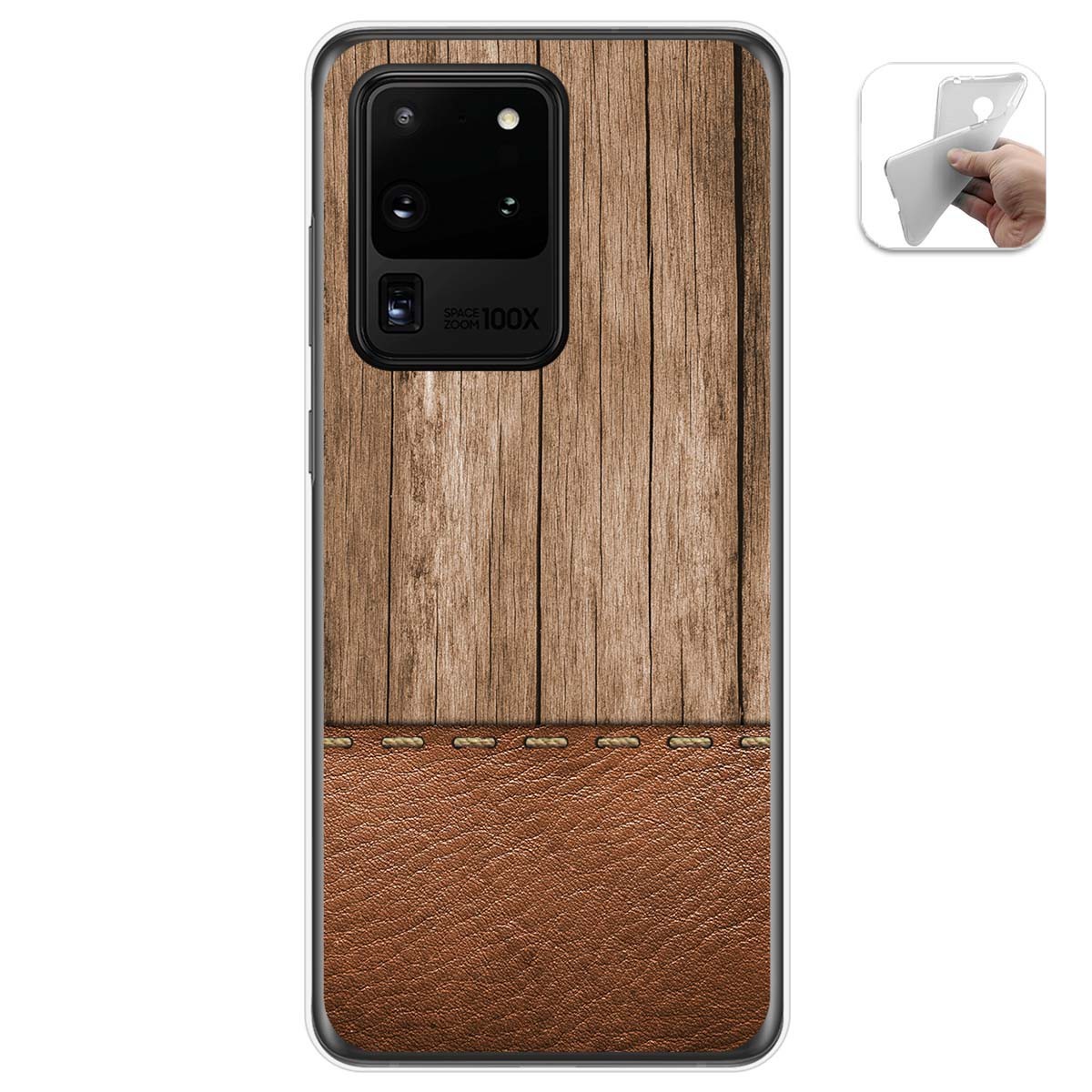 Funda Gel Tpu para Samsung Galaxy S20 Ultra diseño Madera 09 Dibujos