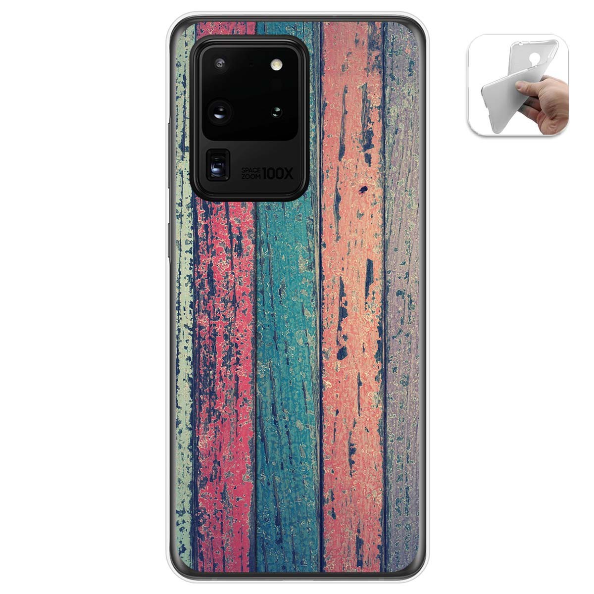 Funda Gel Tpu para Samsung Galaxy S20 Ultra diseño Madera 10 Dibujos