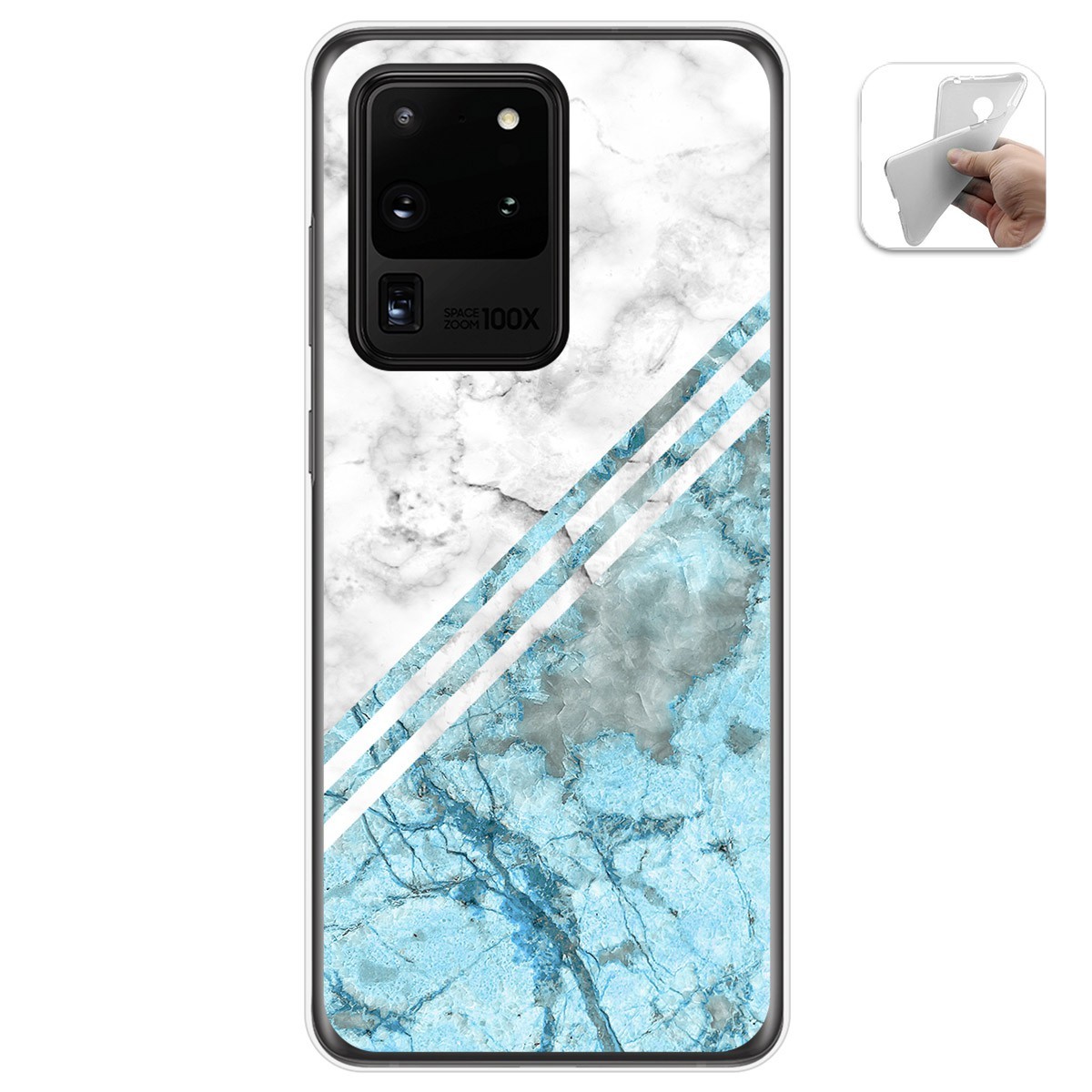 Funda Gel Tpu para Samsung Galaxy S20 Ultra diseño Mármol 02 Dibujos