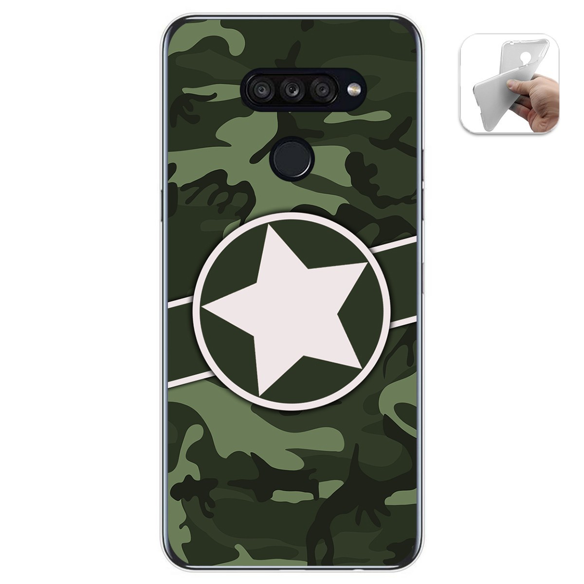Funda Gel Tpu para Lg K50S diseño Camuflaje 01 Dibujos