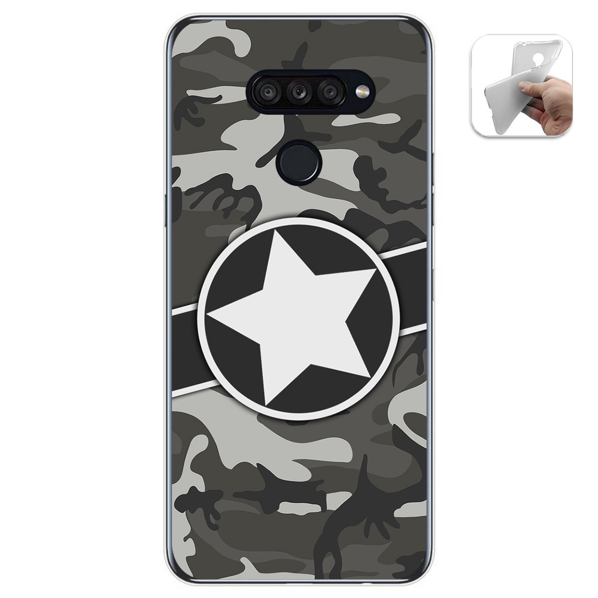 Funda Gel Tpu para Lg K50S diseño Camuflaje 02 Dibujos