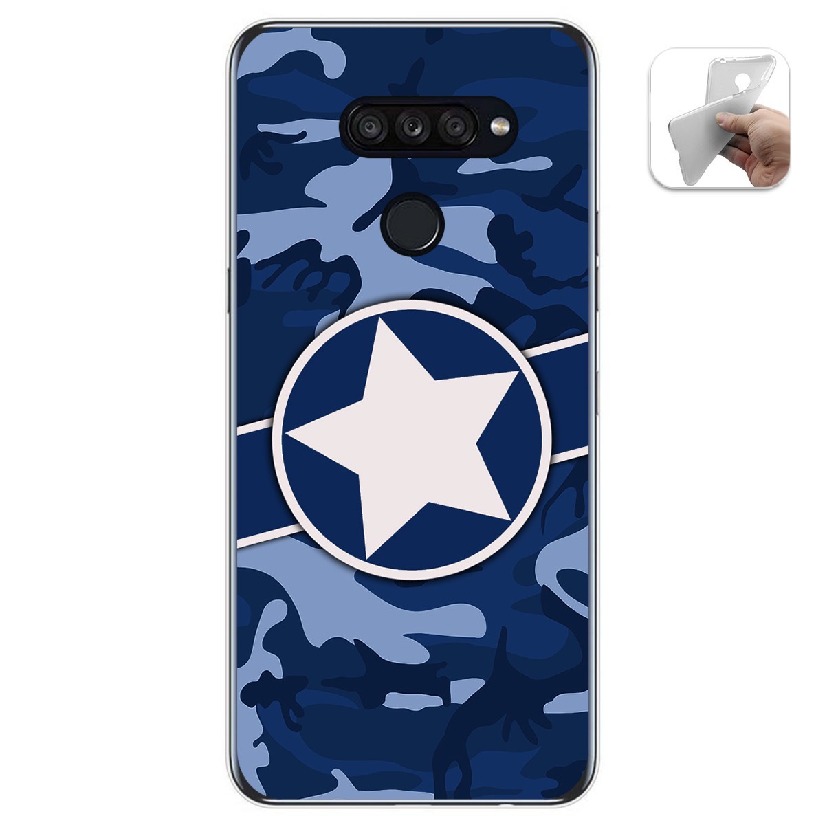 Funda Gel Tpu para Lg K50S diseño Camuflaje 03 Dibujos