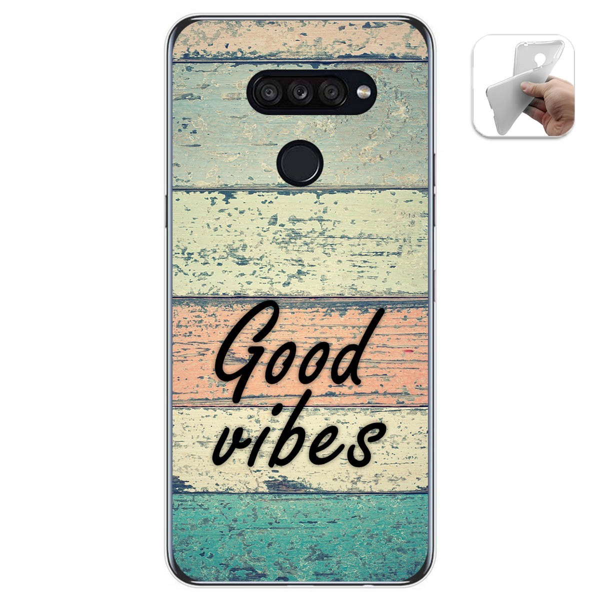 Funda Gel Tpu para Lg K50S diseño Madera 01 Dibujos