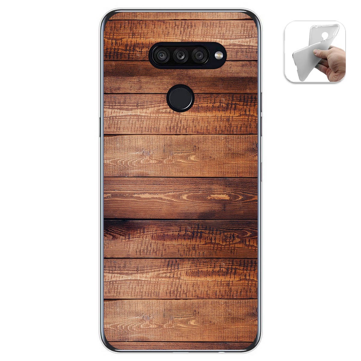Funda Gel Tpu para Lg K50S diseño Madera 02 Dibujos