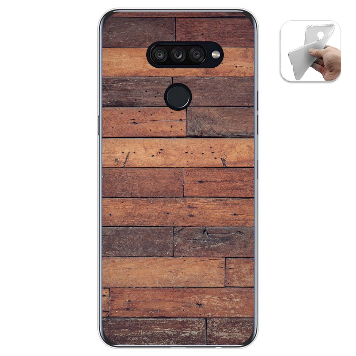 Funda Gel Tpu para Lg K50S diseño Madera 03 Dibujos
