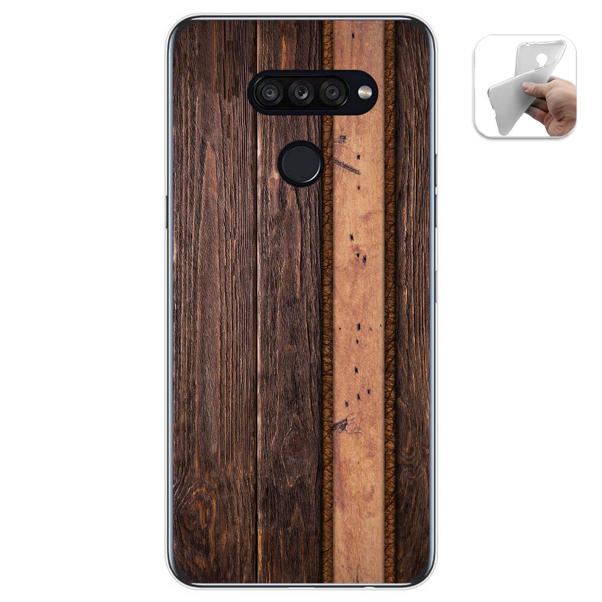 Funda Gel Tpu para Lg K50S diseño Madera 05 Dibujos