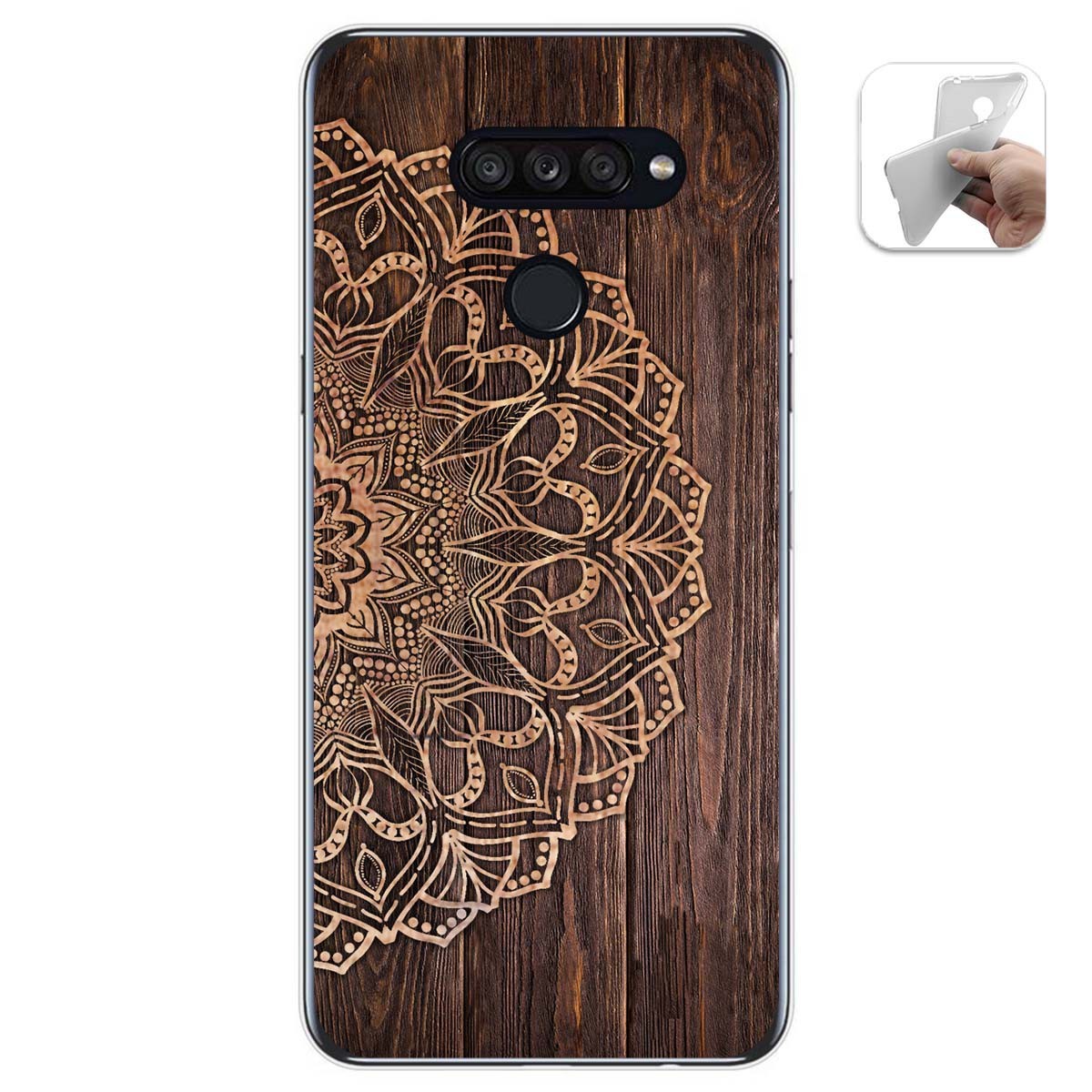 Funda Gel Tpu para Lg K50S diseño Madera 06 Dibujos
