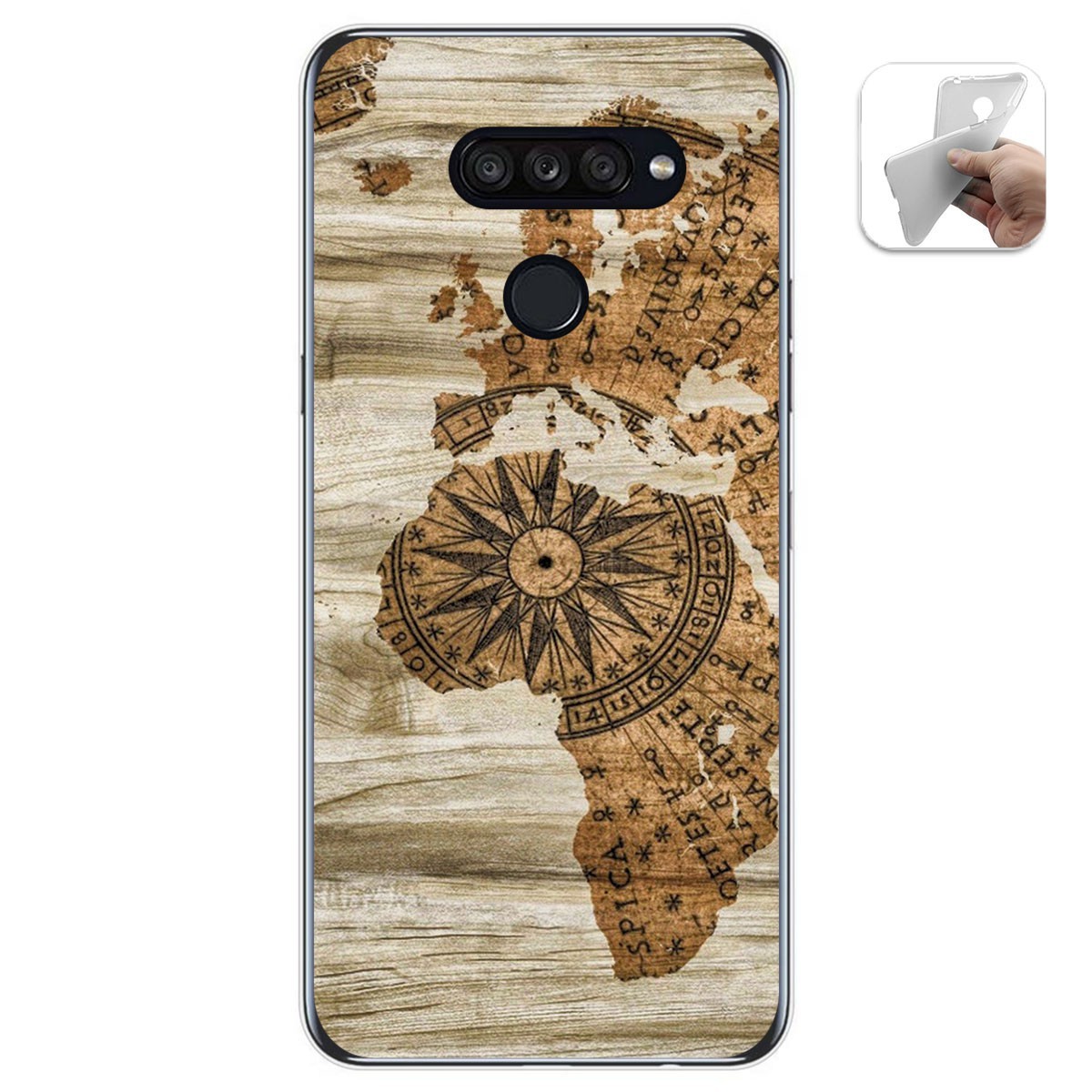 Funda Gel Tpu para Lg K50S diseño Madera 07 Dibujos