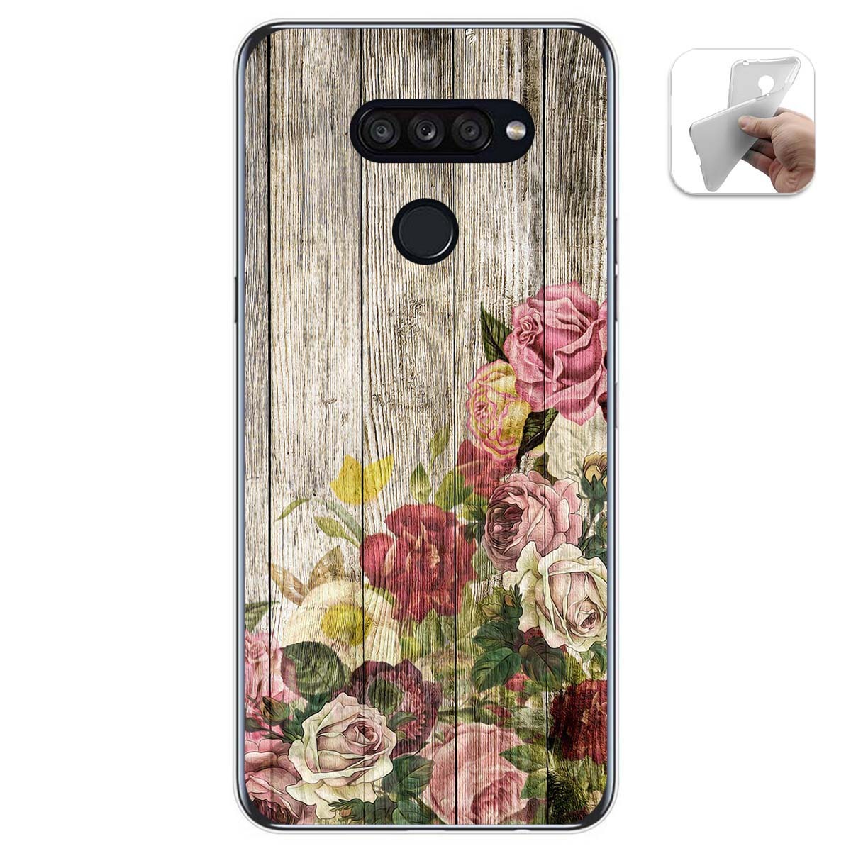 Funda Gel Tpu para Lg K50S diseño Madera 08 Dibujos