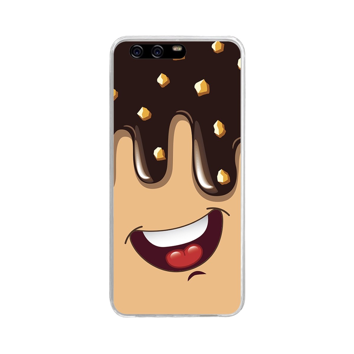 Funda Gel Tpu para Huawei P10 Plus Diseño Helado Chocolate Dibujos