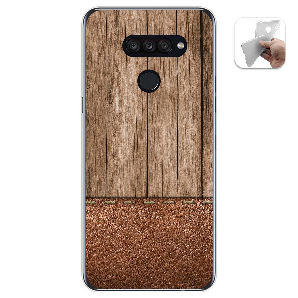 Funda Gel Tpu para Lg K50S diseño Madera 09 Dibujos