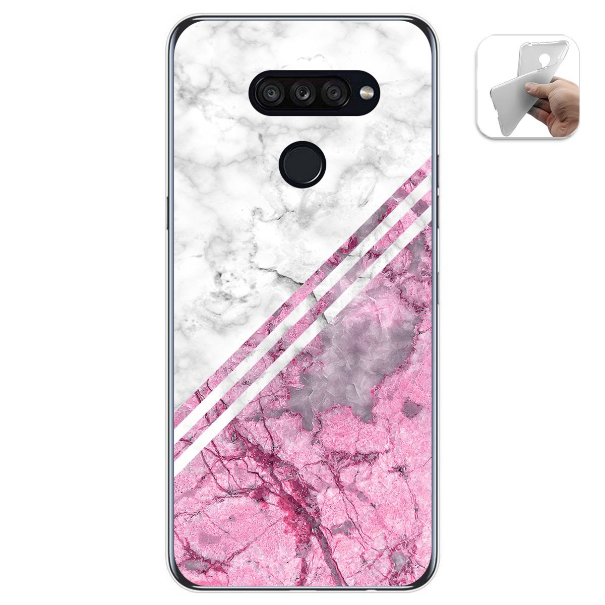 Funda Gel Tpu para Lg K50S diseño Mármol 03 Dibujos