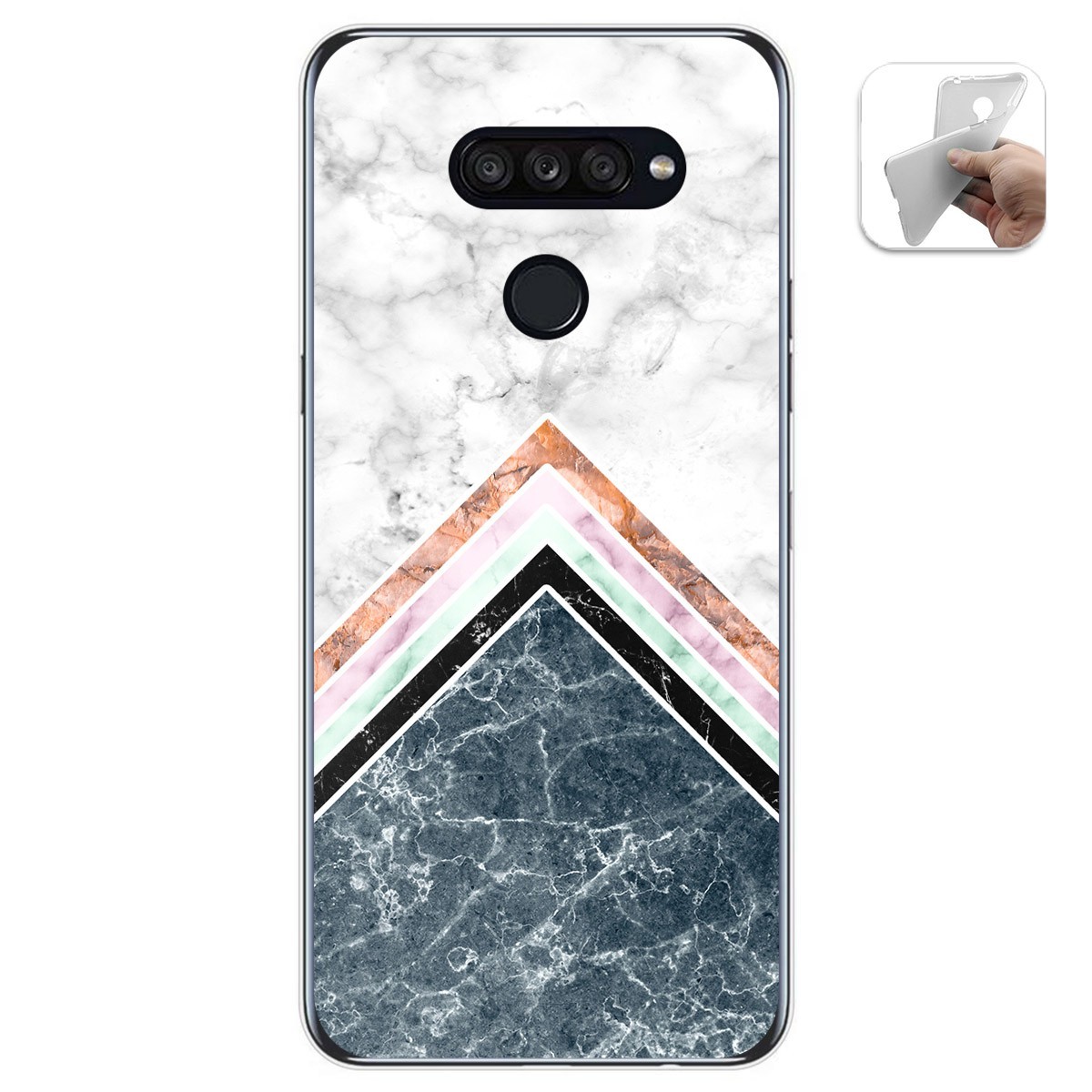 Funda Gel Tpu para Lg K50S diseño Mármol 05 Dibujos