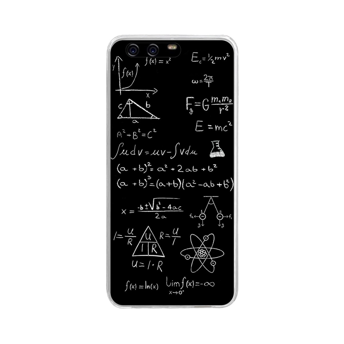 Funda Gel Tpu para Huawei P10 Plus Diseño Formulas Dibujos