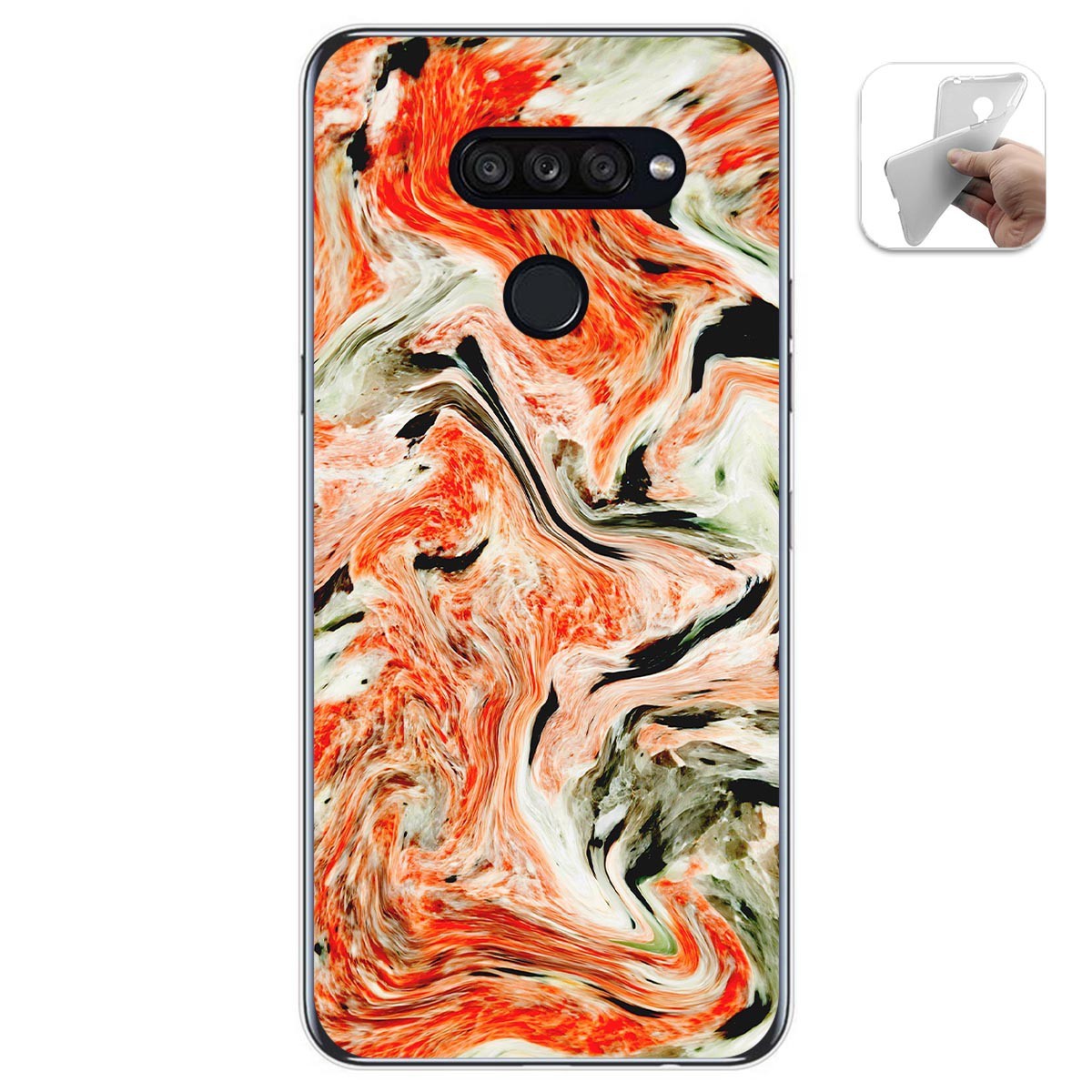 Funda Gel Tpu para Lg K50S diseño Mármol 12 Dibujos