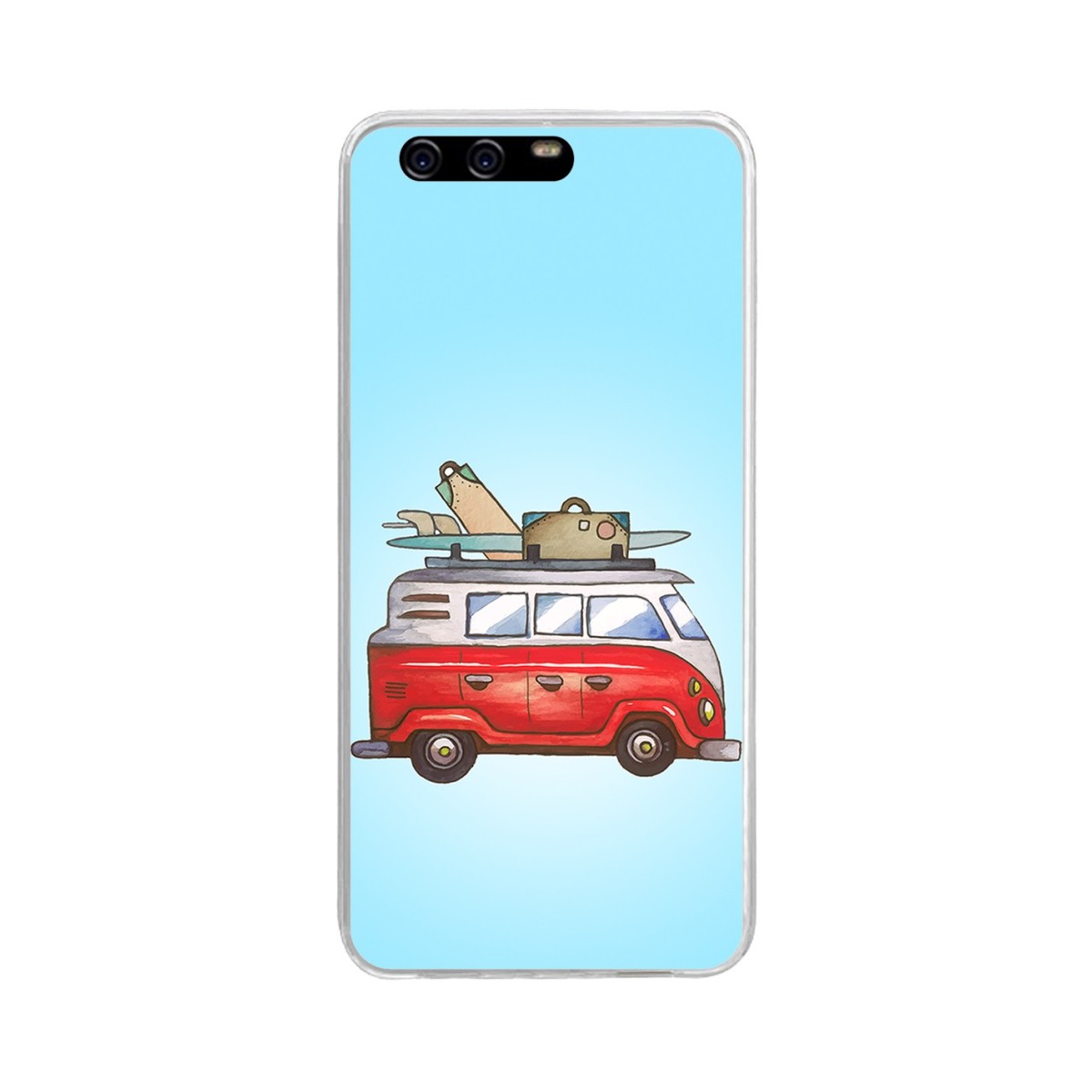 Funda Gel Tpu para Huawei P10 Plus Diseño Furgoneta Dibujos