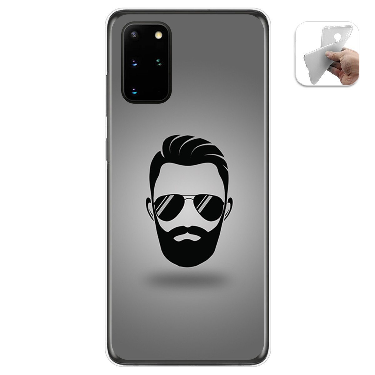 Funda Gel Tpu para Samsung Galaxy S20+ Plus diseño Barba Dibujos