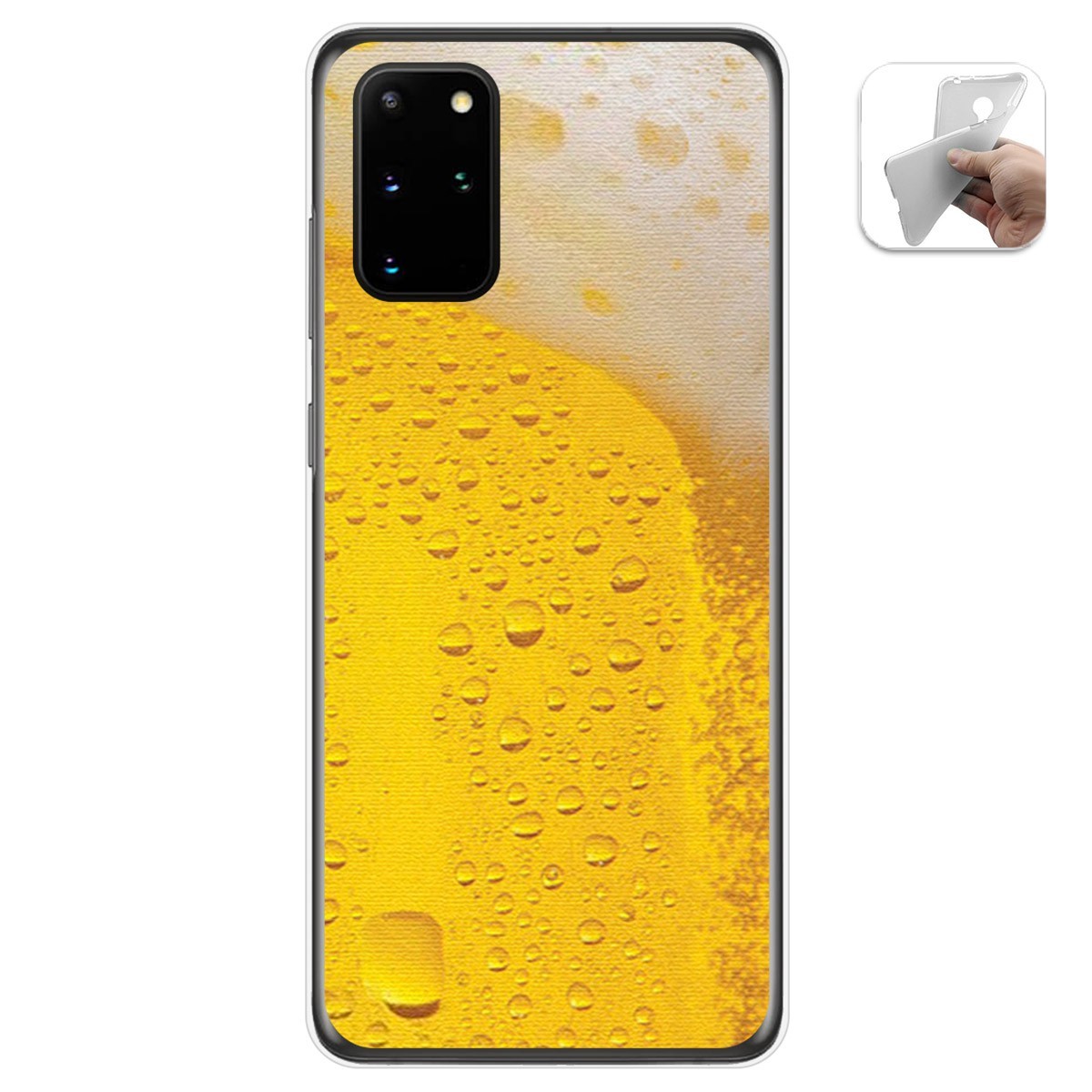 Funda Gel Tpu para Samsung Galaxy S20+ Plus diseño Cerveza Dibujos
