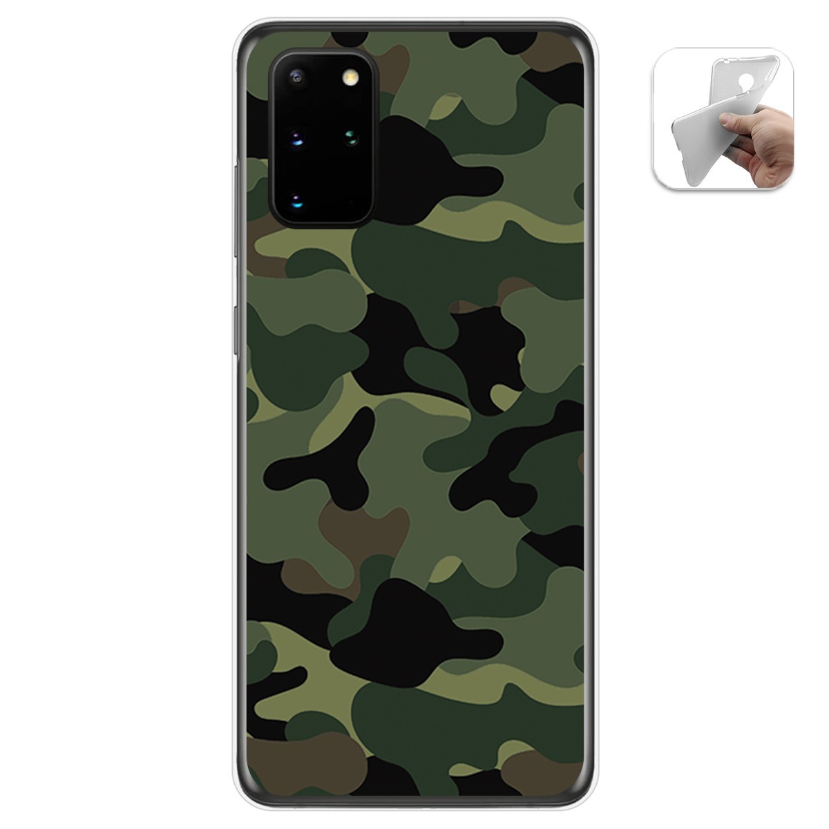 Funda Gel Tpu para Samsung Galaxy S20+ Plus diseño Camuflaje Dibujos