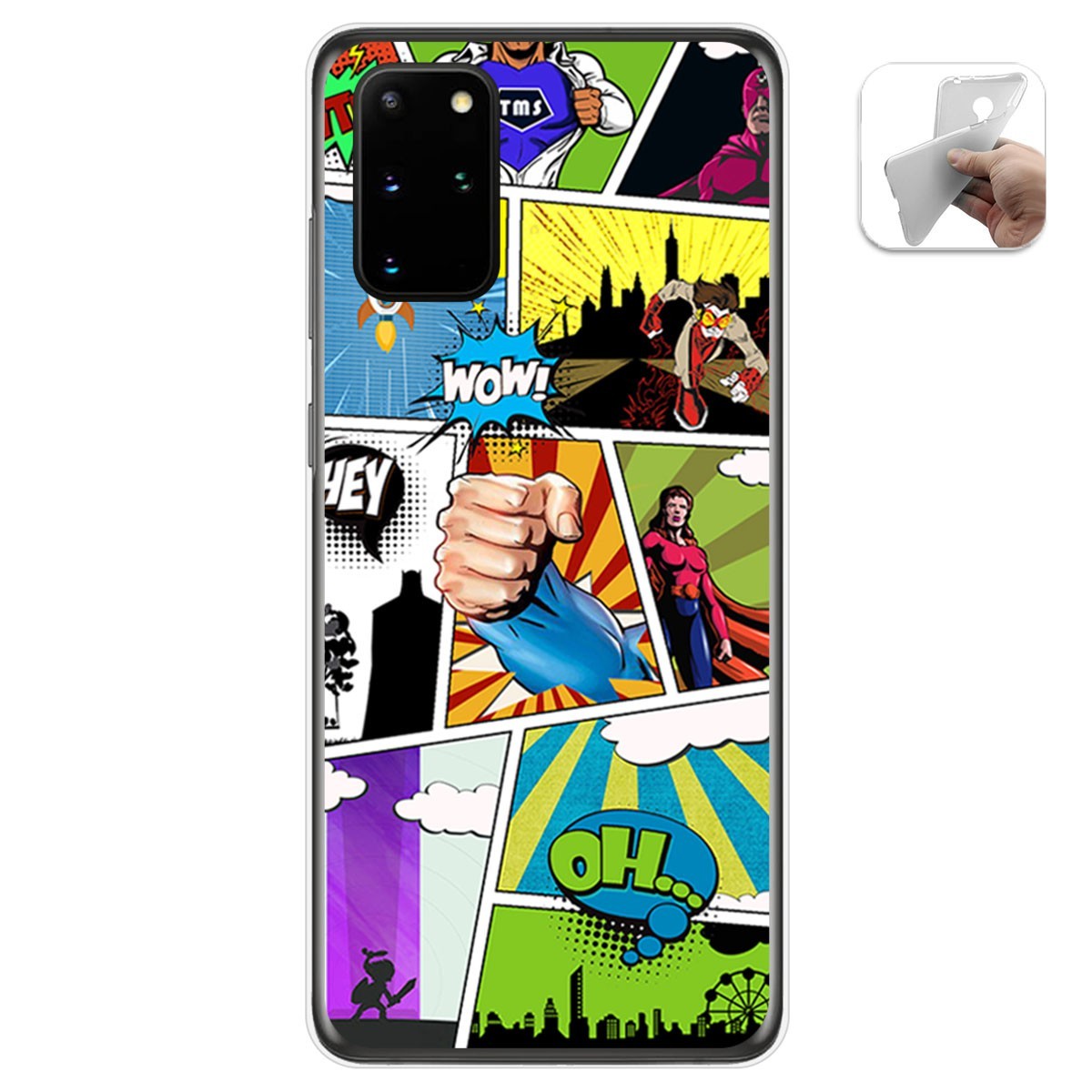 Funda Gel Tpu para Samsung Galaxy S20+ Plus diseño Comic Dibujos