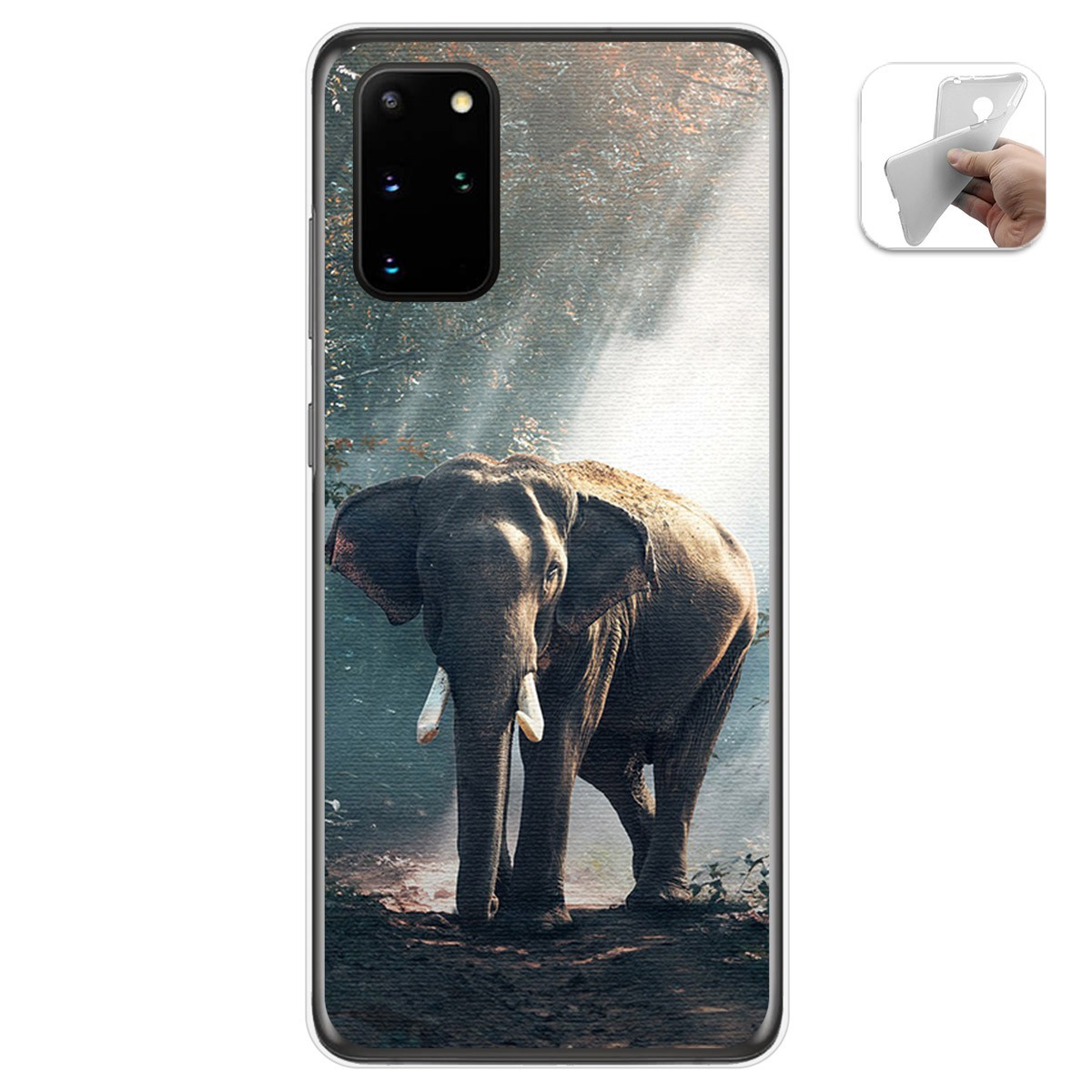 Funda Gel Tpu para Samsung Galaxy S20+ Plus diseño Elefante Dibujos