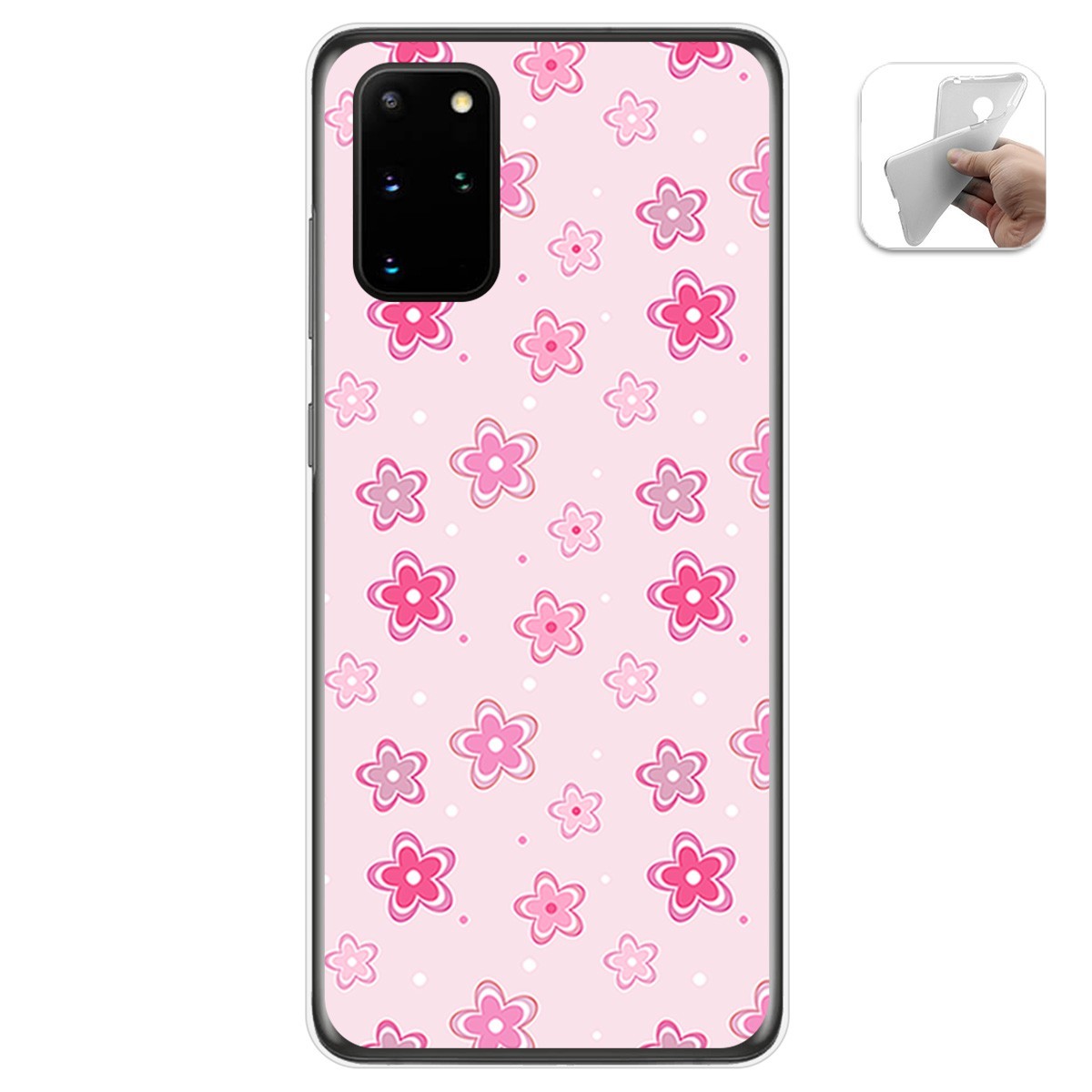 Funda Gel Tpu para Samsung Galaxy S20+ Plus diseño Flores Dibujos