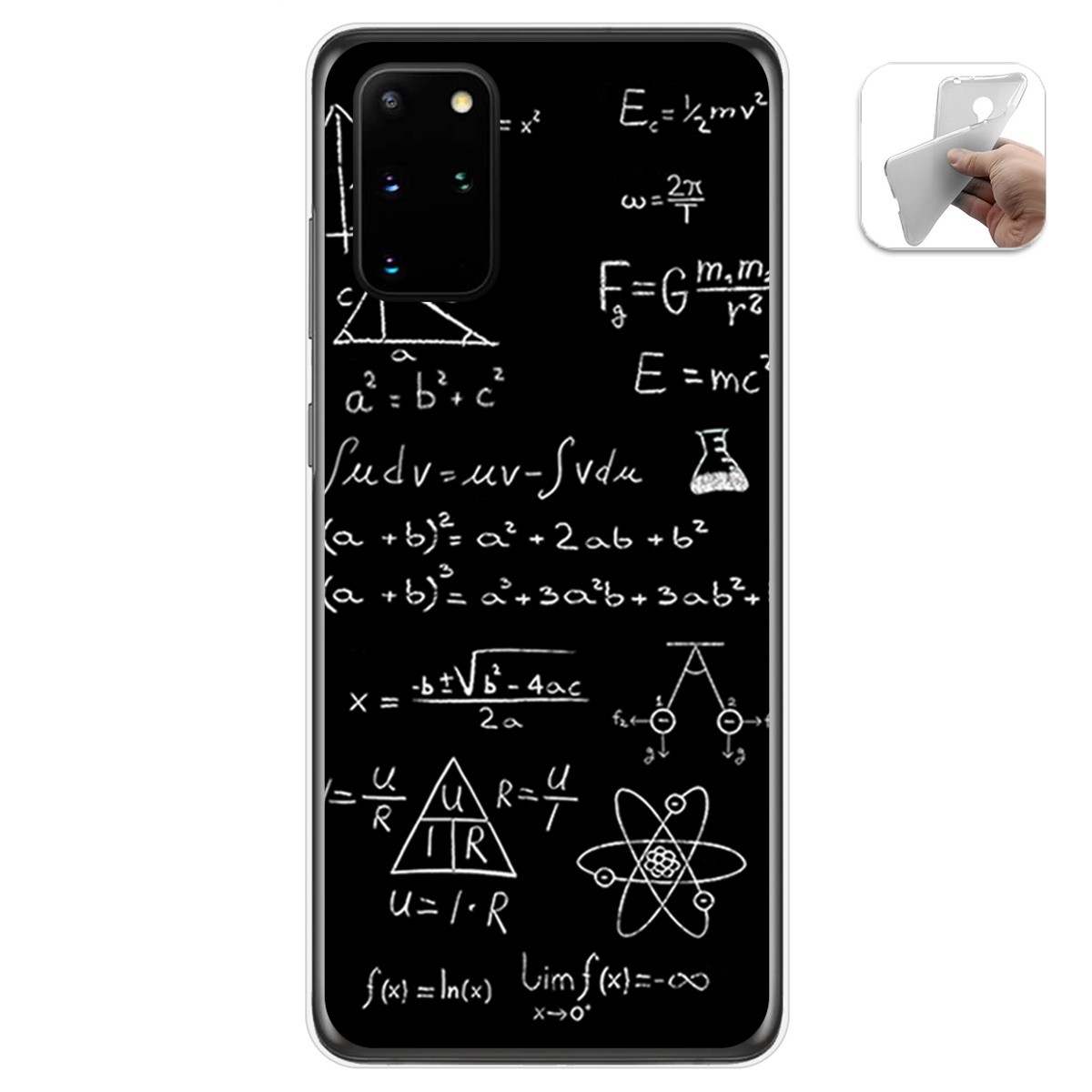 Funda Gel Tpu para Samsung Galaxy S20+ Plus diseño Formulas Dibujos