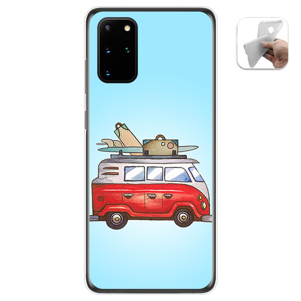Funda Gel Tpu para Samsung Galaxy S20+ Plus diseño Furgoneta Dibujos