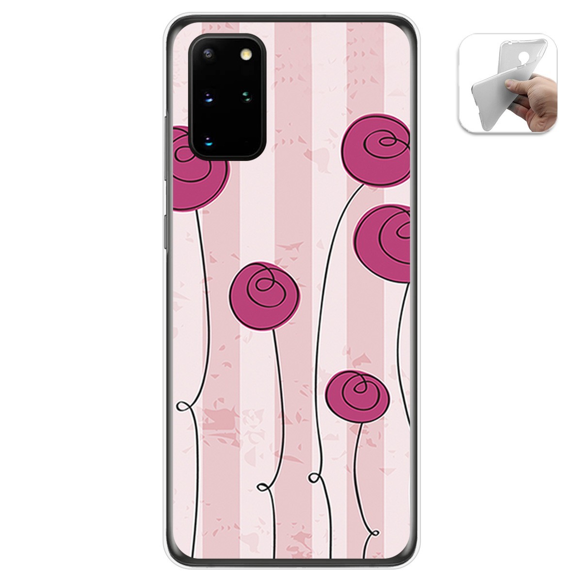 Funda Gel Tpu para Samsung Galaxy S20+ Plus diseño Flores Vintage Dibujos