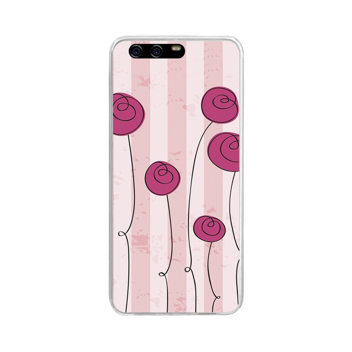 Funda Gel Tpu para Huawei P10 Plus Diseño Flores Vintage Dibujos