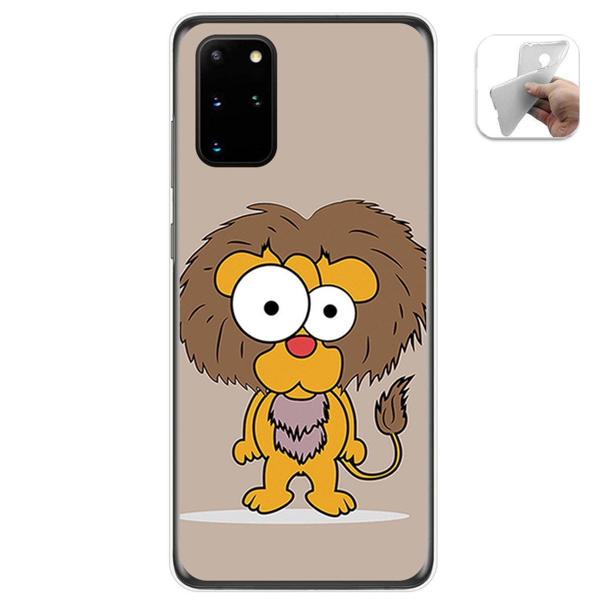 Funda Gel Tpu para Samsung Galaxy S20+ Plus diseño Leon Dibujos