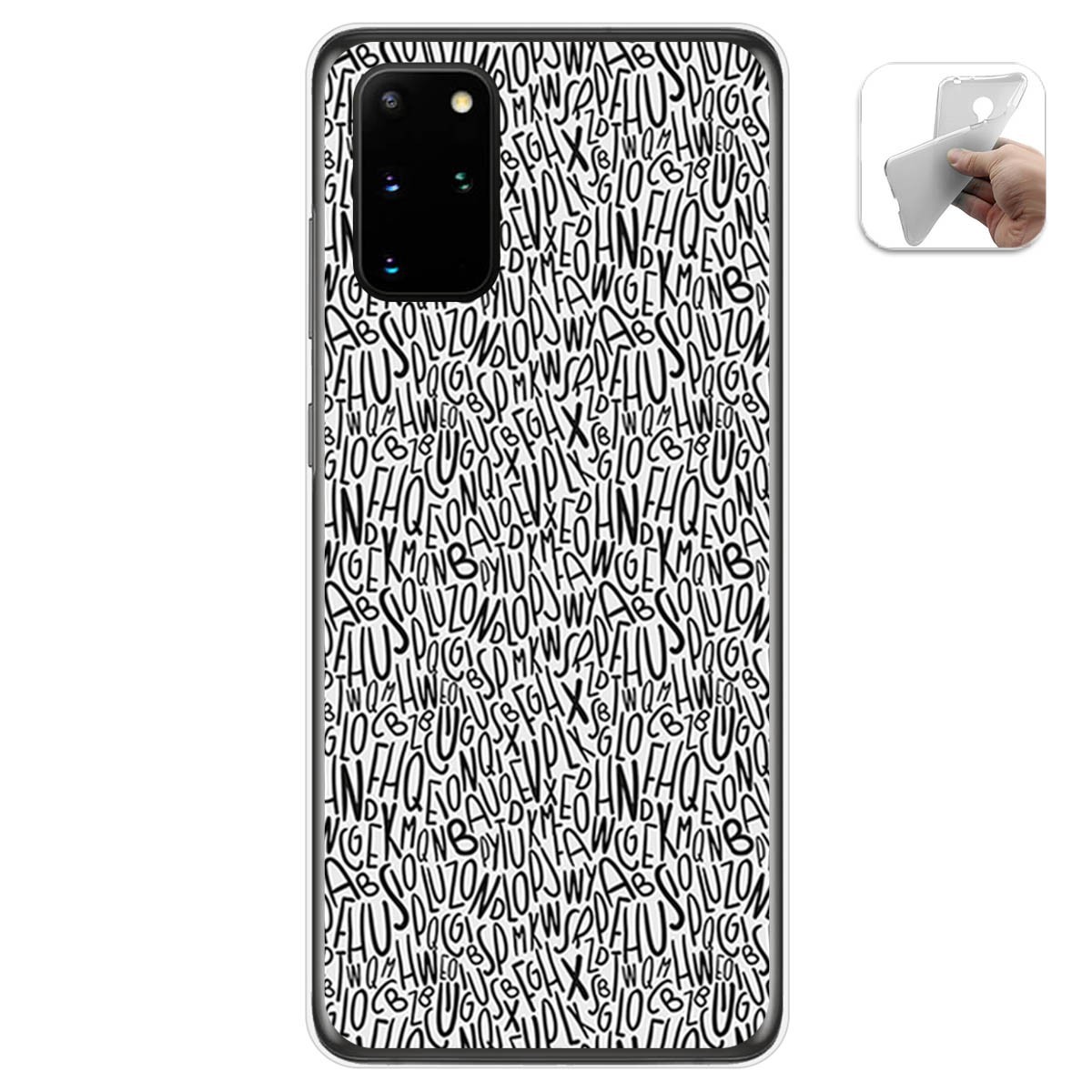 Funda Gel Tpu para Samsung Galaxy S20+ Plus diseño Letras Dibujos