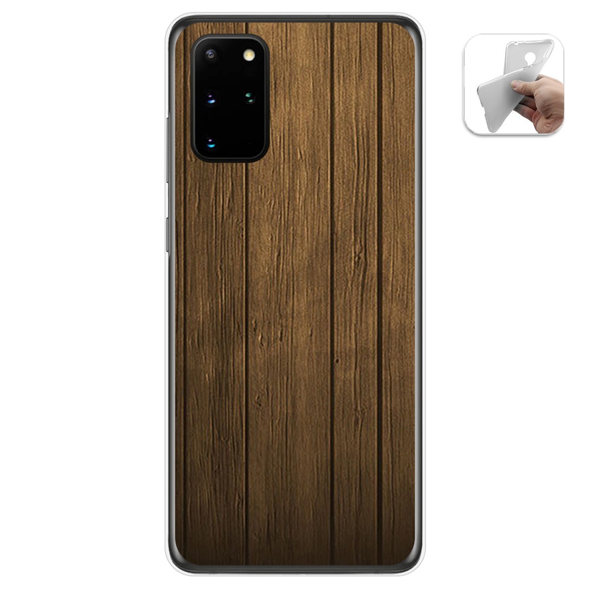 Funda Gel Tpu para Samsung Galaxy S20+ Plus diseño Madera Dibujos