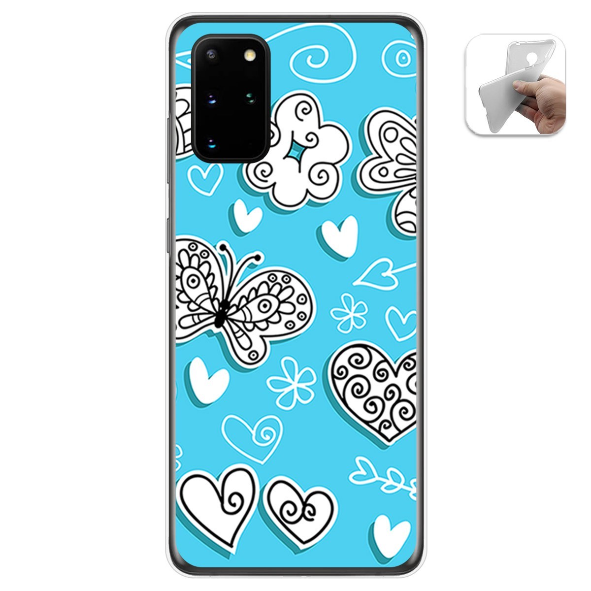 Funda Gel Tpu para Samsung Galaxy S20+ Plus diseño Mariposas Dibujos