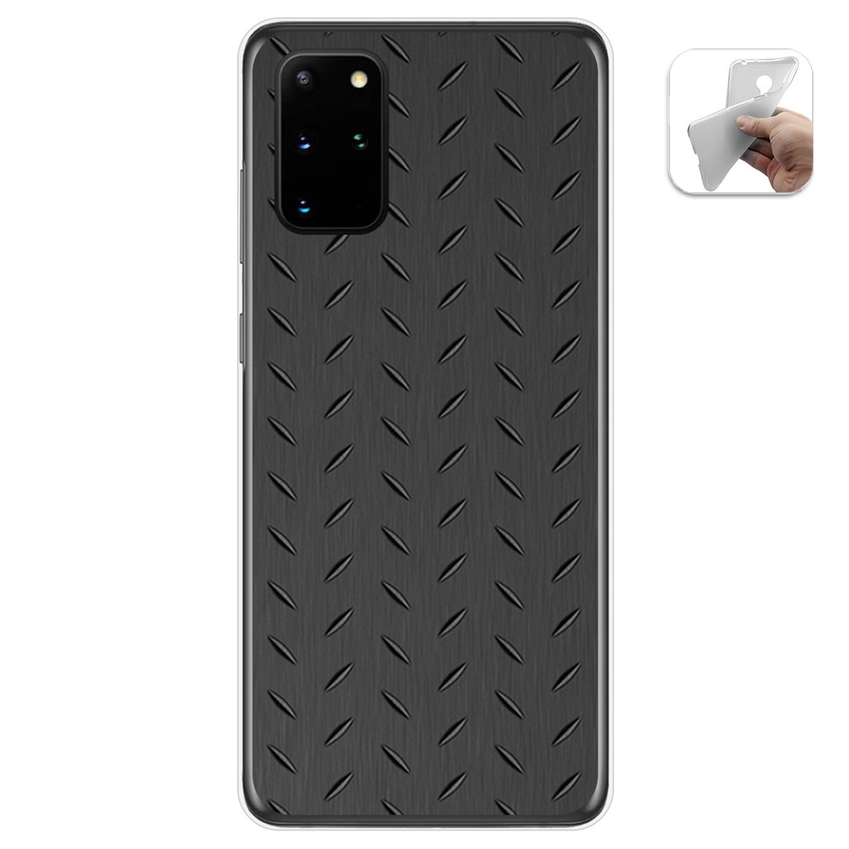 Funda Gel Tpu para Samsung Galaxy S20+ Plus diseño Metal Dibujos