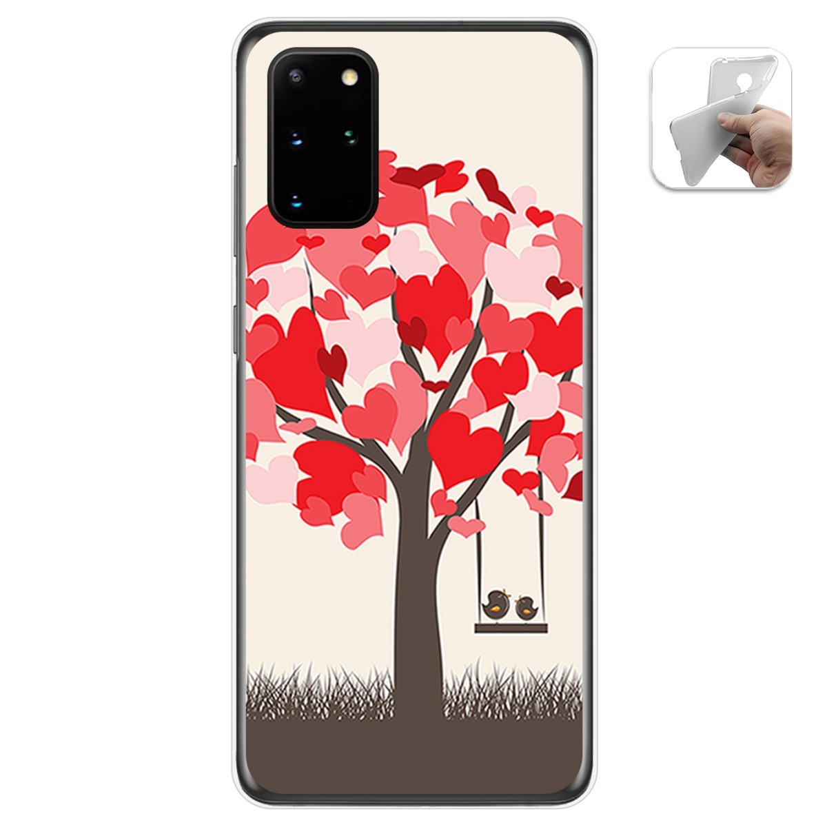 Funda Gel Tpu para Samsung Galaxy S20+ Plus diseño Pajaritos Dibujos