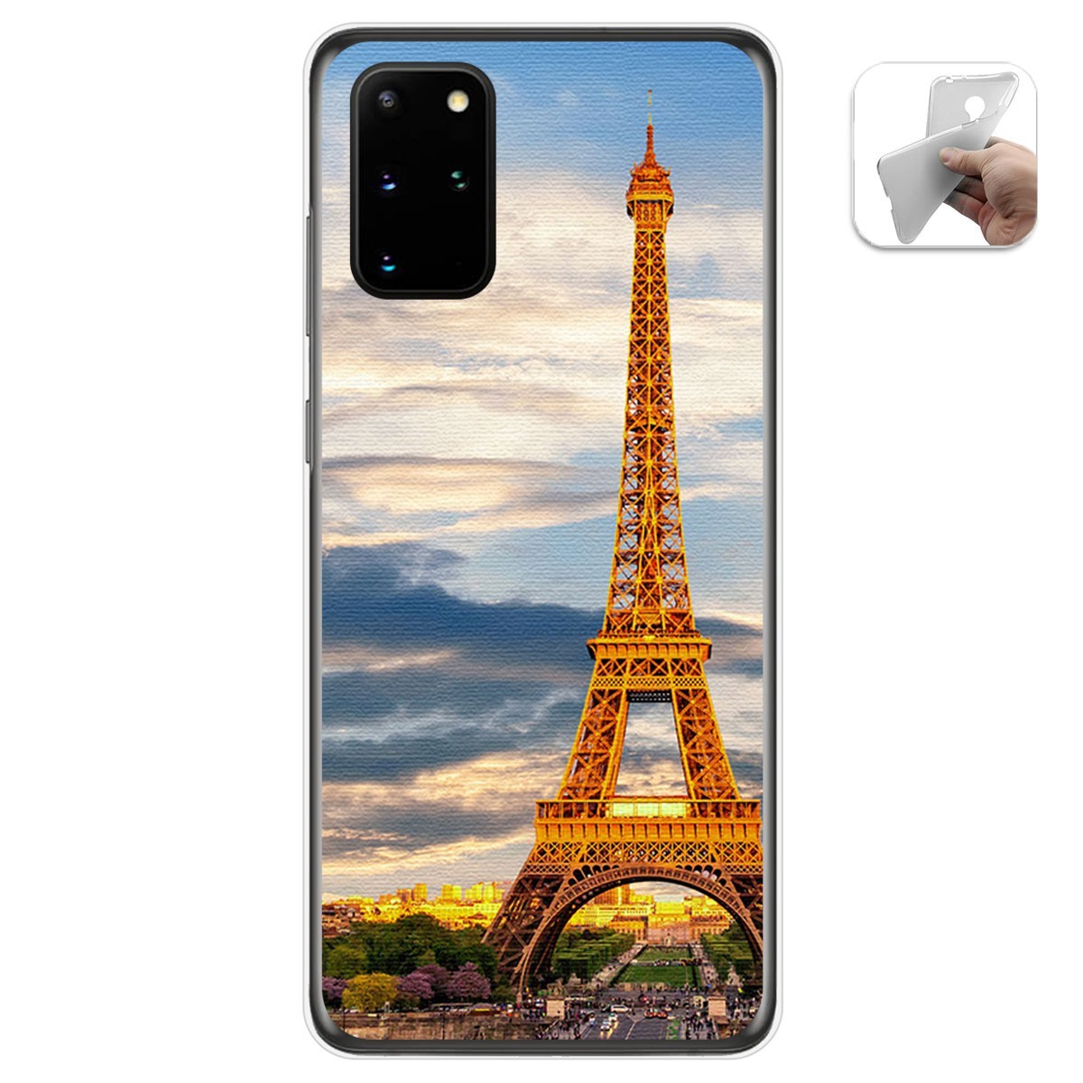 Funda Gel Tpu para Samsung Galaxy S20+ Plus diseño Paris Dibujos