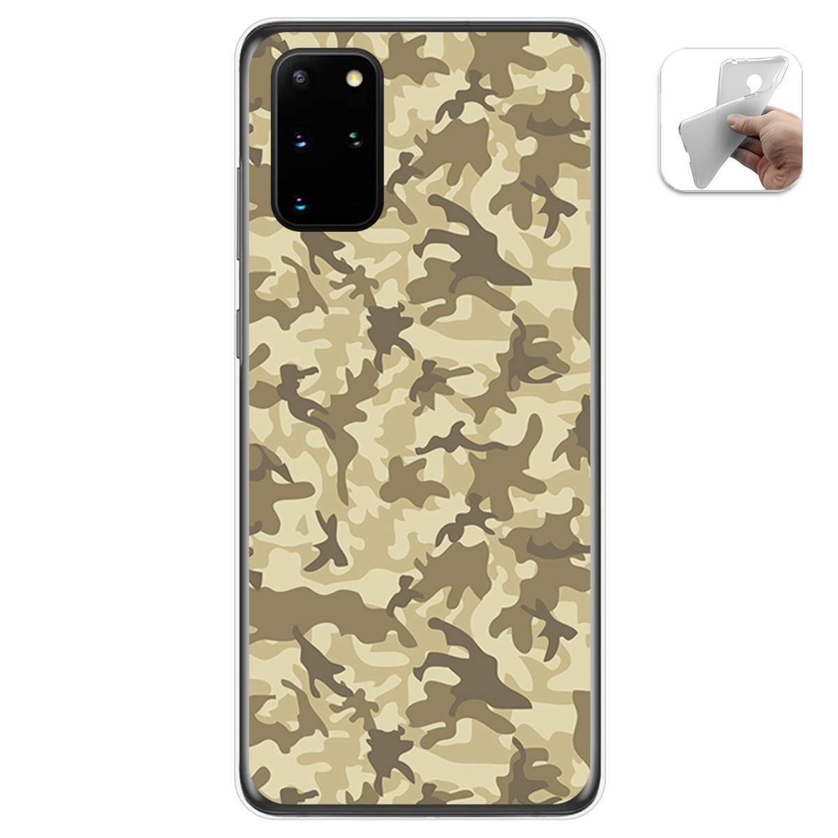 Funda Gel Tpu para Samsung Galaxy S20+ Plus diseño Sand Camuflaje Dibujos