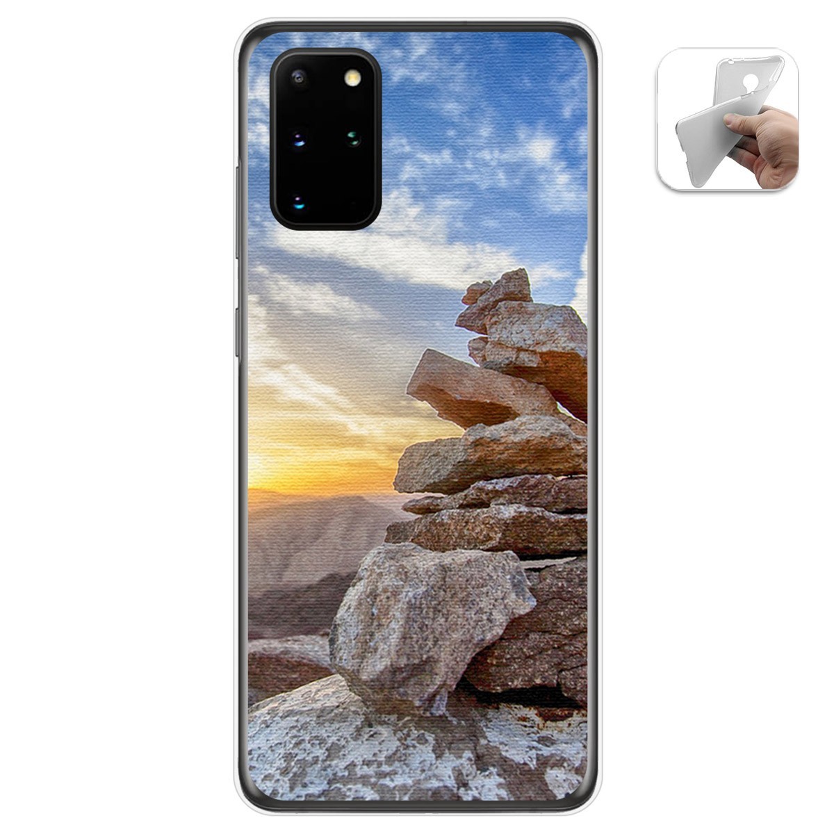 Funda Gel Tpu para Samsung Galaxy S20+ Plus diseño Sunset Dibujos