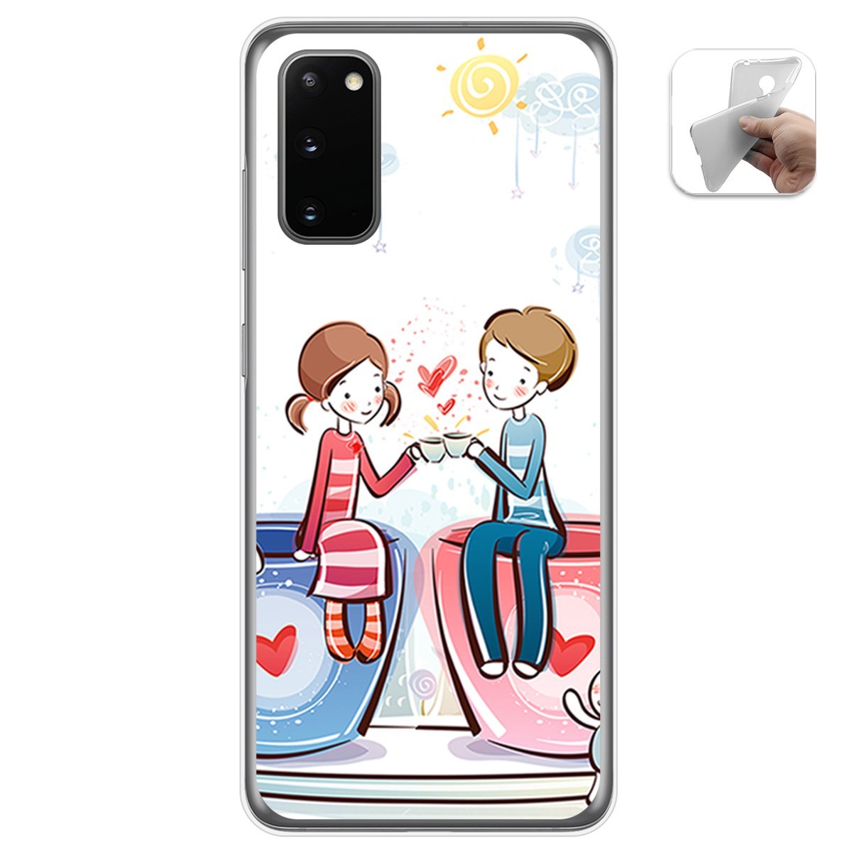 Funda Gel Tpu para Samsung Galaxy S20 diseño Café Dibujos