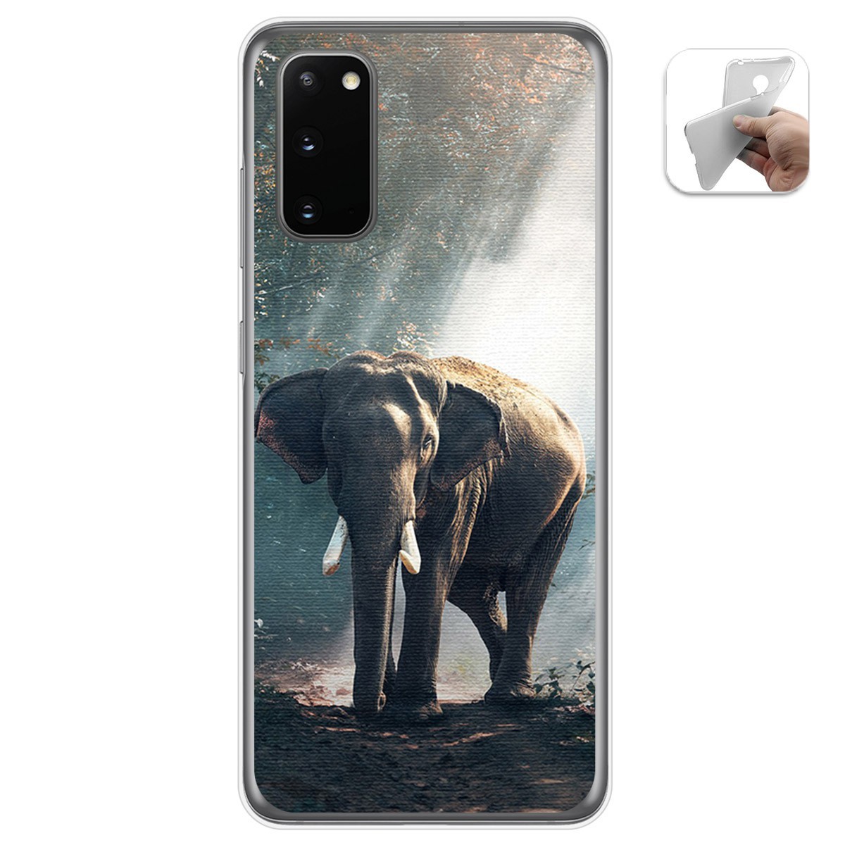 Funda Gel Tpu para Samsung Galaxy S20 diseño Elefante Dibujos