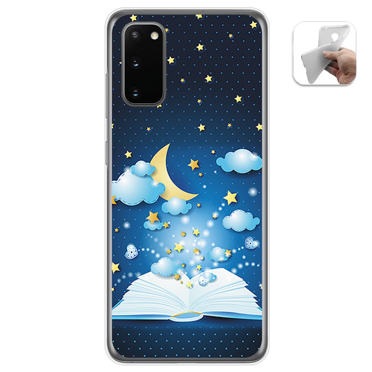 Funda Gel Tpu para Samsung Galaxy S20 diseño Libro Cuentos Dibujos