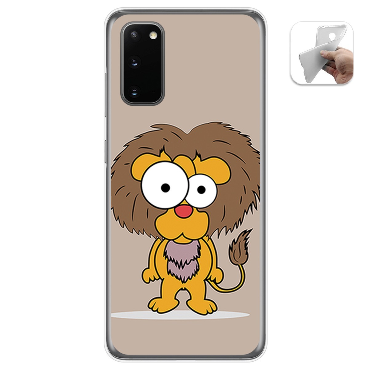 Funda Gel Tpu para Samsung Galaxy S20 diseño Leon Dibujos