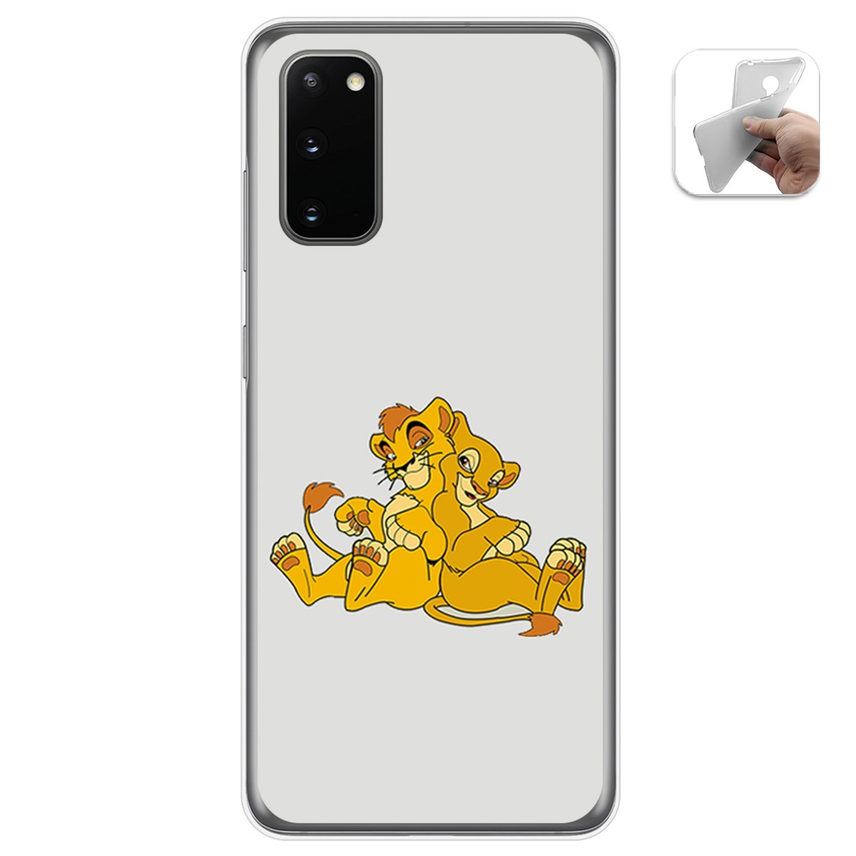Funda Gel Tpu para Samsung Galaxy S20 diseño Leones Dibujos