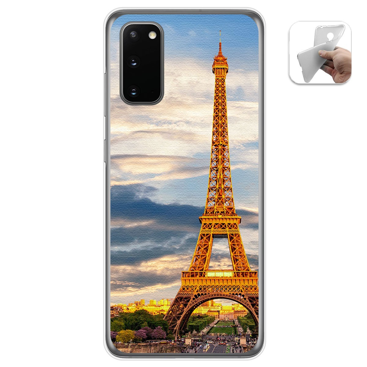 Funda Gel Tpu para Samsung Galaxy S20 diseño Paris Dibujos